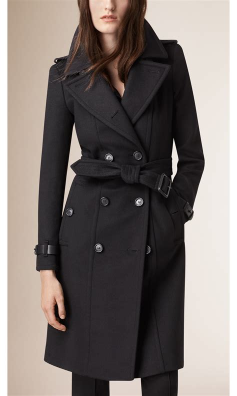 burberry brit women's wool coat|Burberry full length trench coat.